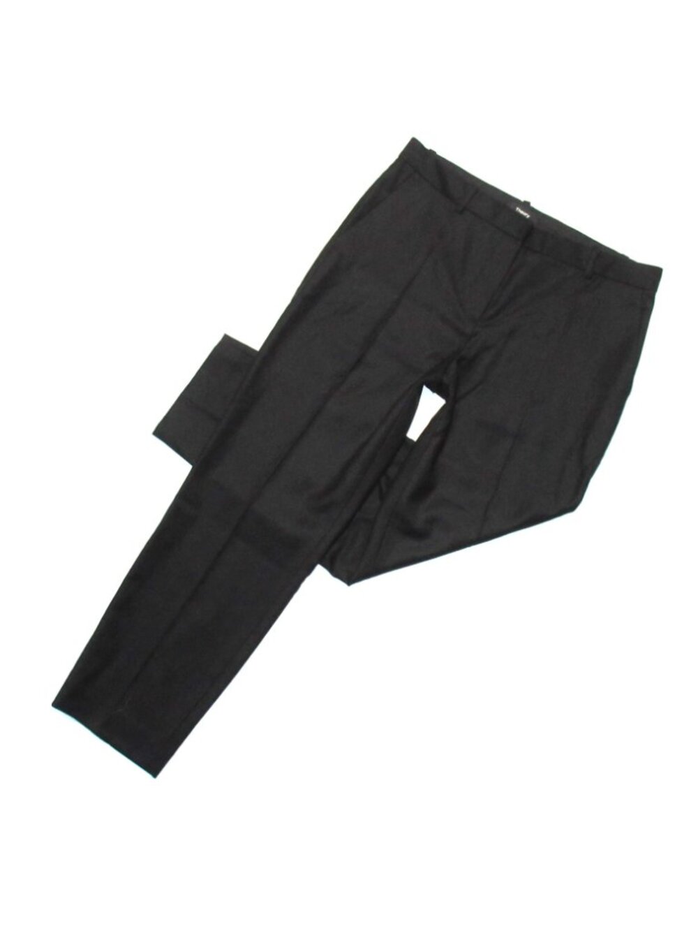 NWT Theory Treeca in Black Sleek Flannel Wool Tapered Crop Pant 4